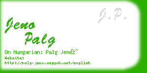 jeno palg business card